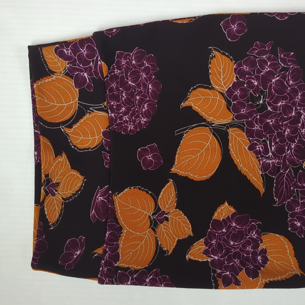 LulaRoe Cassie Floral Pattern Pencil Skirt XS Black Purple Casual Summer - Picture 7 of 9